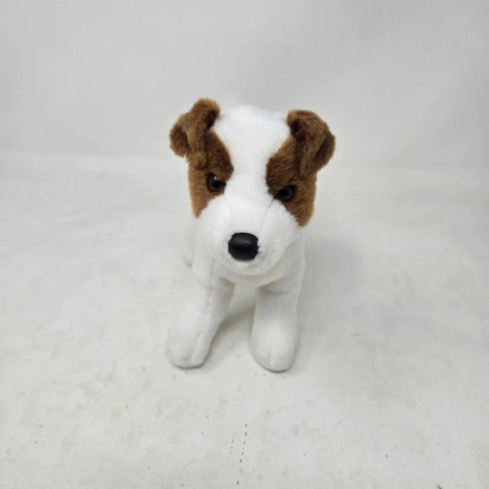 Douglas Cuddle Toys Jack Russell Terrier Plush Stuffed Animal White Brown Dog